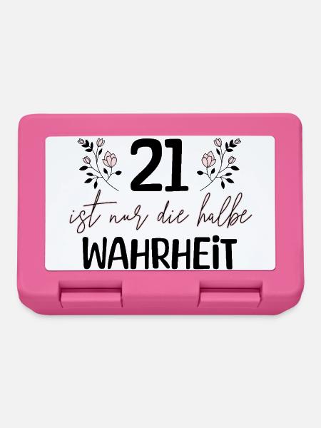21 ist nur die halbe Wahrheit - Brotdose - Pink