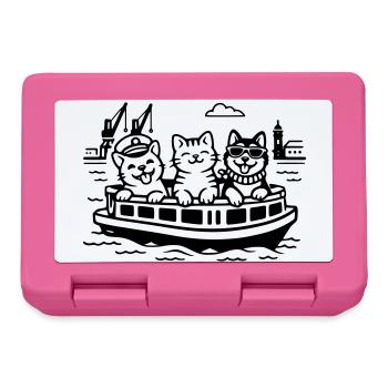 Hafen Katzen Hunde Hafenrundfahrt Hamburg  - Brotdose - Pink - Vorne