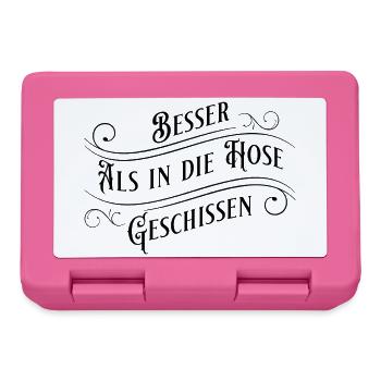 Besser als in die Hose Geschissen - Brotdose - Pink - Vorne