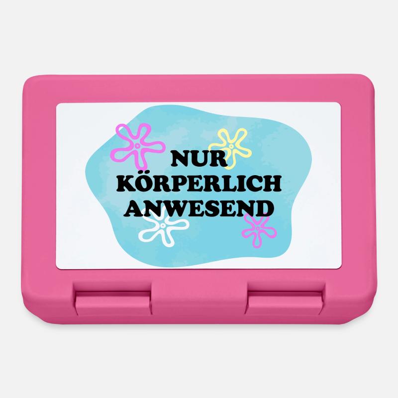 Nur Körperlich anwesend | Sarkastisches Retro Meme - Brotdose - Pink