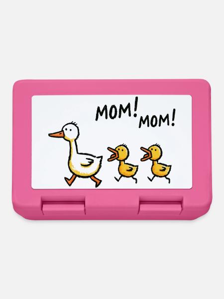 Ente Küken Mama Lustig Muttertag Geschenk - Brotdose - Pink