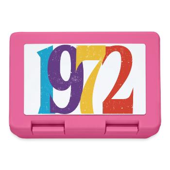 Geboren 1972 Geburtstagsgeschenk Geburtstag 72 - Brotdose - Pink - Vorne