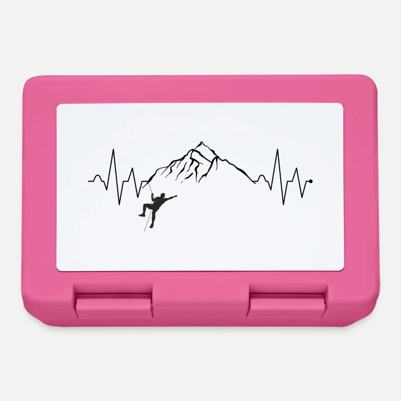 Climber Silhouette Rope Art - Lunchbox - pink