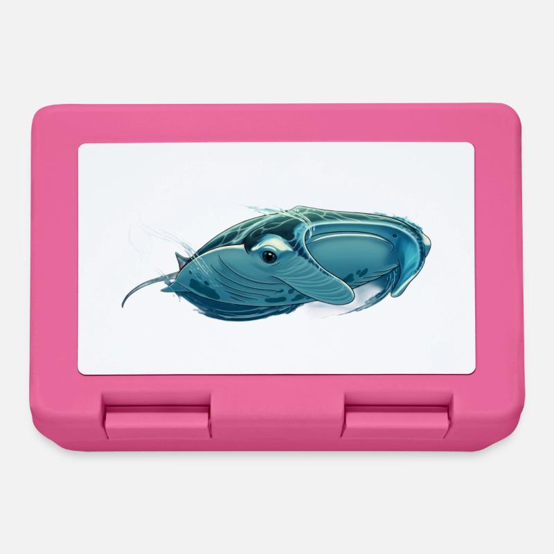 Majestätischer Mantarochen II : Anmut unter Wasser - Brotdose - Pink