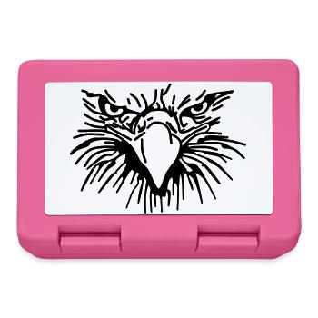 Böser Greif,Vogel,Geier,Adler,Raubvogel - Brotdose - Pink - Vorne