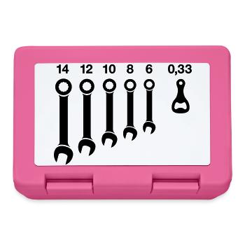 Wrench / wrenches beer bottle opener tools - Lunchbox - pink - Front
