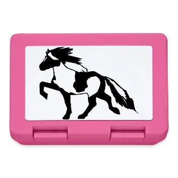 Cheval islandais tick 7, Pinto équitation islandaise - Boîte à goûter - rose - Devant