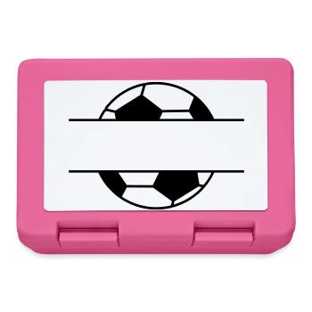 Étiquette de nom de football avec le nom souhaité - Boîte à goûter - rose - Devant