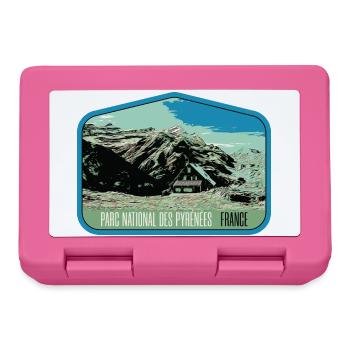 Pyrenees Landscape Escutcheon: Authentic Nature - Lunchbox - pink - Front
