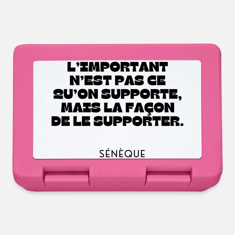 Citation motivante Sénèque stoïcisme - Boîte à goûter - rose