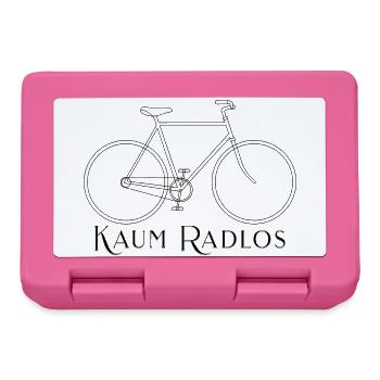Hardly Wheelless – Minimal Bike Statement for Bikers - Lunchbox - pink - Front