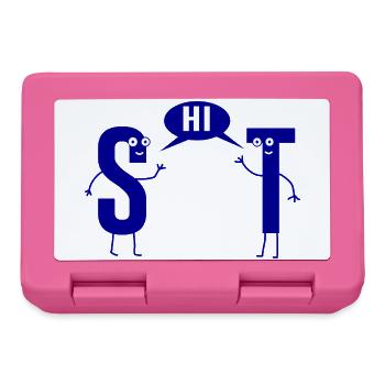 Scheisse Shit Sarkasmus S und T Wortwitz - Brotdose - Pink - Vorne