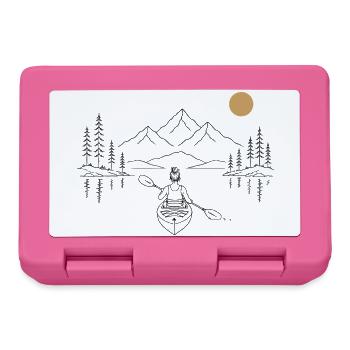 Kajak auf dem See - Brotdose - Pink - Vorne
