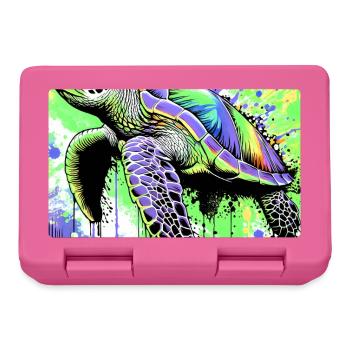 turtle - Lunchbox - pink - Front