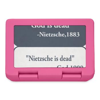 God is Dead - Nietzsche  - Brotdose - Pink - Vorne