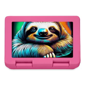 Faultier - Brotdose - Pink - Vorne