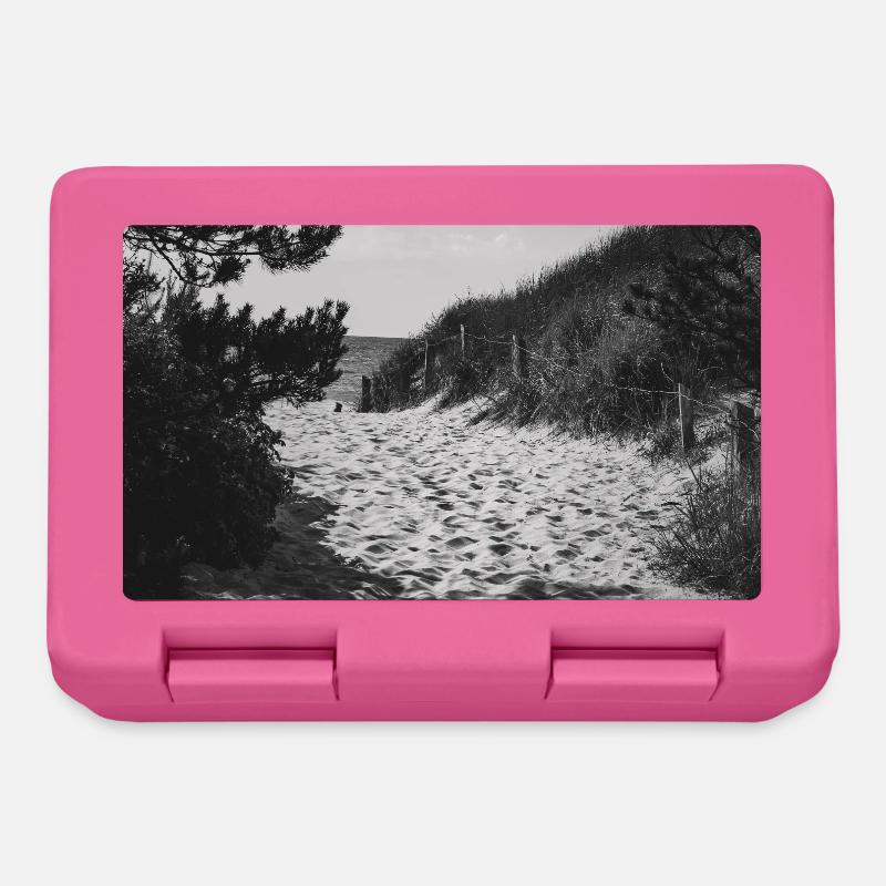 Accès à la plage West Beach Prerow Mer Baltique Darß Poster - Boîte à goûter - rose