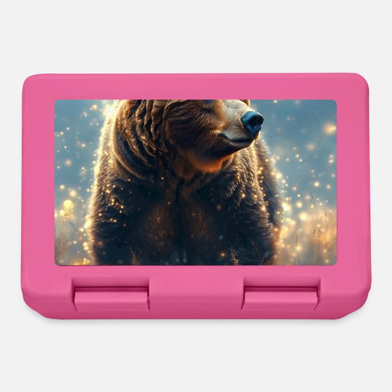 Krafttier Braunbär - Brotdose - Pink
