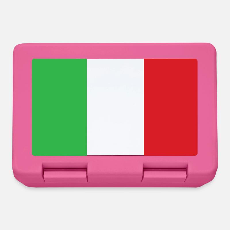 Drapeau de l’Italie Conception verticale - Boîte à goûter - rose