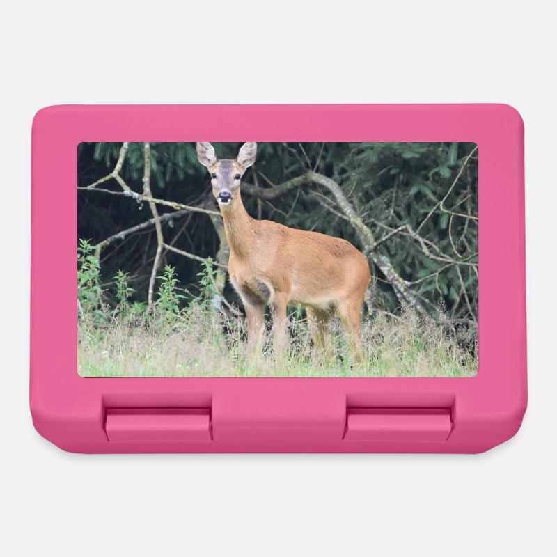 Forêt de cerfs - Boîte à goûter - rose