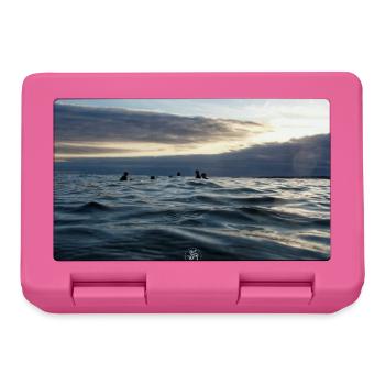 Crépuscule sur les vagues - Boîte à goûter - rose - Devant