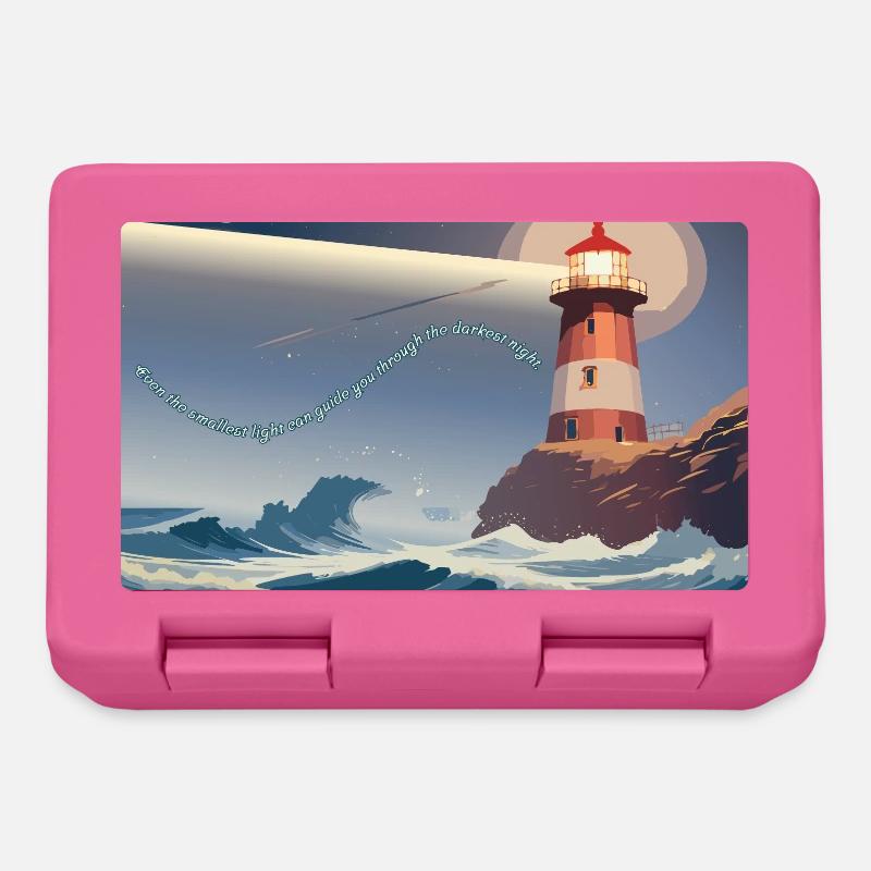 Phare la nuit - Boîte à goûter - rose