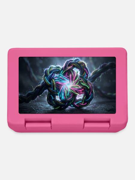 Glowing Fiber Optic Knot in Cyberpunk Macro Style - Brotdose - Pink