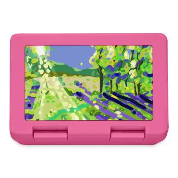 Impressionistische Sonnenlandschaft - Brotdose - Pink - Vorne