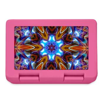 Bunter kaleidoskopische Mandala - Brotdose - Pink - Vorne