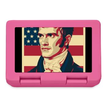 John C. Calhoun USA Pop Art - Brotdose - Pink - Vorne
