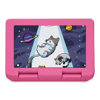 Katze UFO Entführung - Brotdose - Pink - Vorne