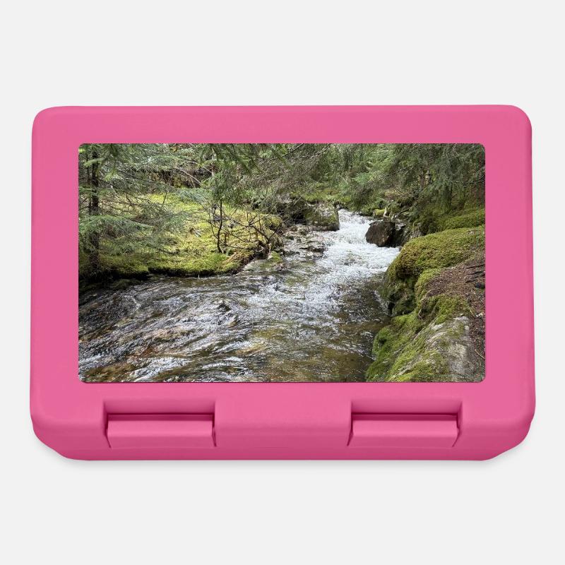 Nature morte dans la forêt avec rivière - Boîte à goûter - rose