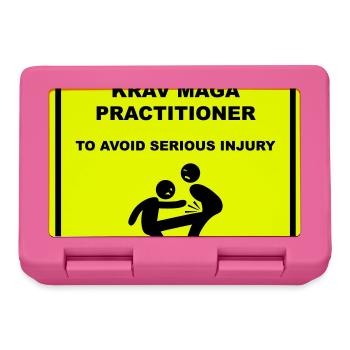Warnung! Papa macht Krav Maga! - Brotdose - Pink - Vorne