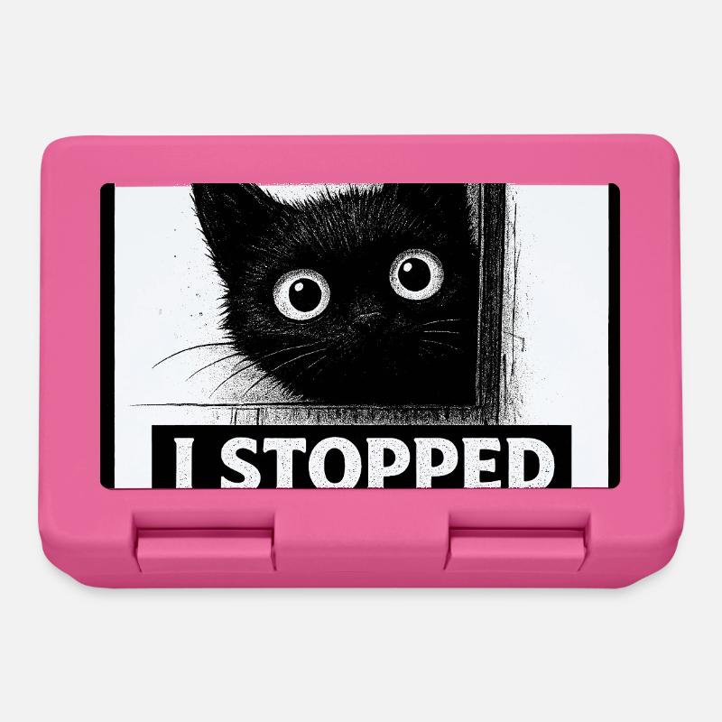 Stopped Caring Cat - Lunchbox - pink