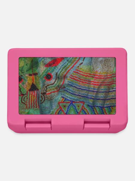 Peru Beadwork Kunstfestival 2021 - Brotdose - Pink