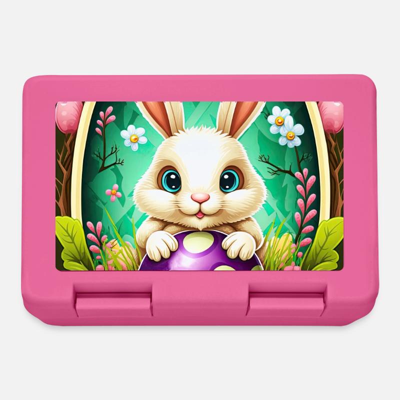 Lapin de Pâques - Boîte à goûter - rose