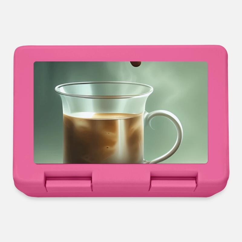 Kaffee, Kaffeebohnen - Brotdose - Pink