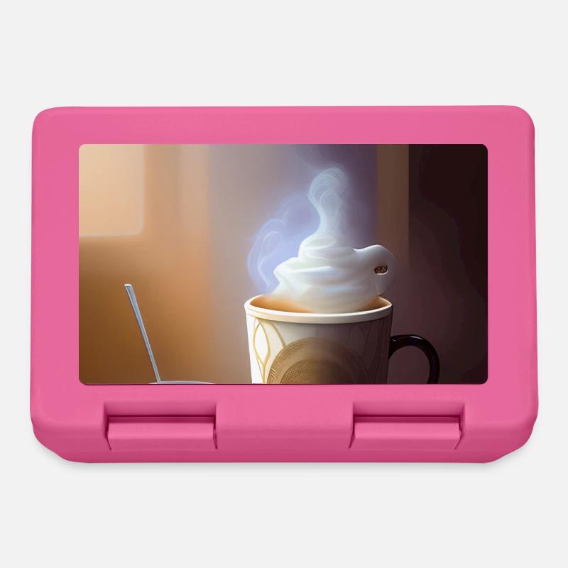 Café, grains de café - Boîte à goûter - rose