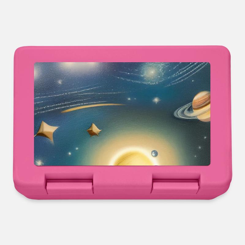 Espace et planètes - Boîte à goûter - rose