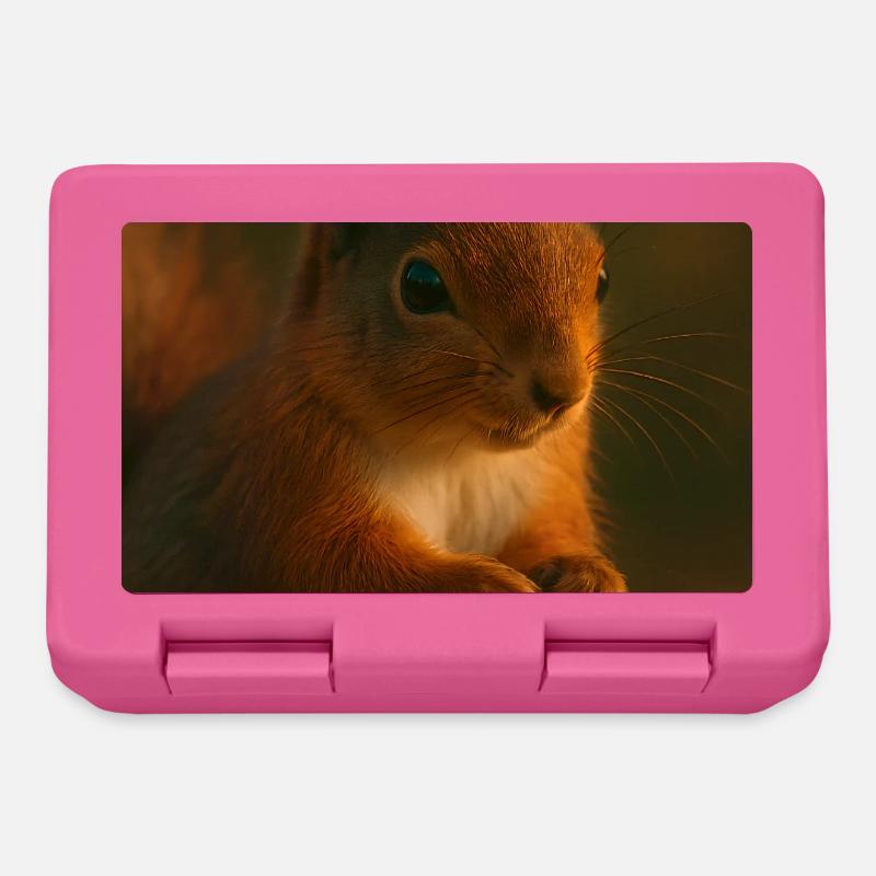 Tiere - Eichhörnchen - Brotdose - Pink