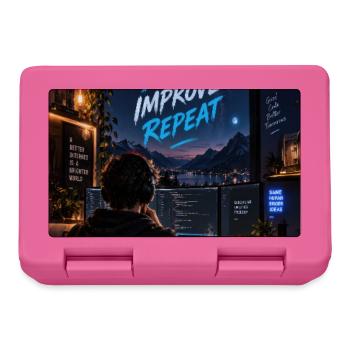 Code Build Improve Repeat Night Dev Studio - Brotdose - Pink - Vorne
