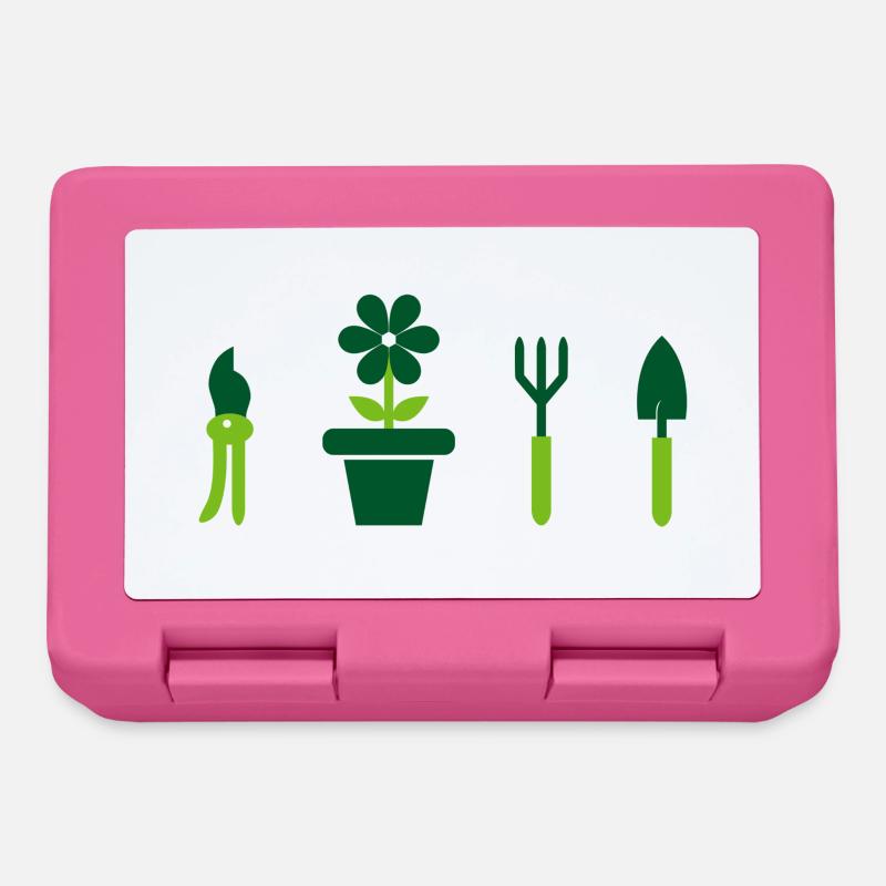 Garten Gartenarbeit Beet Pflanzen Gartenschere - Brotdose - Pink