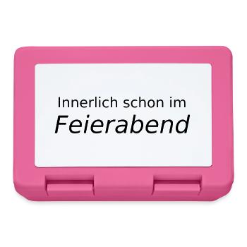 Innerlich schon im Feierabend - Brotdose - Pink - Vorne