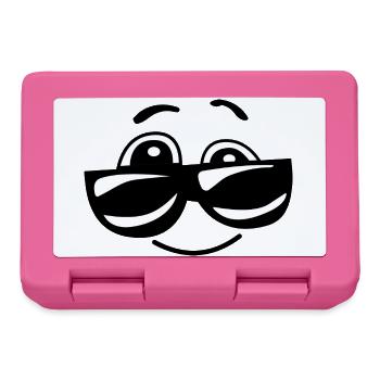 Cool Sonnenbrille Comic Lustig - Brotdose - Pink - Vorne
