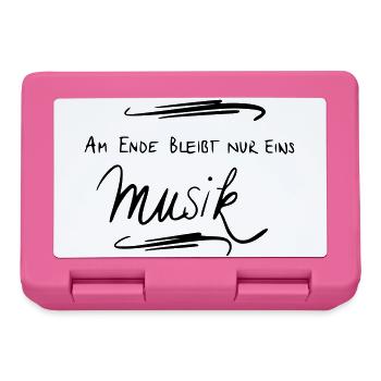 Am Ende bleibt nur eins Musik - Brotdose - Pink - Vorne