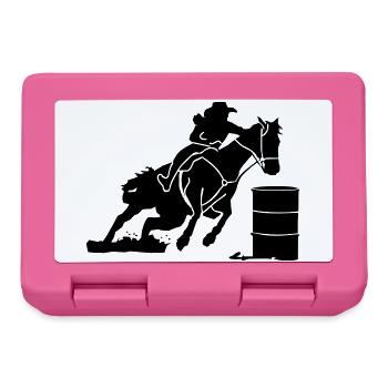 Equitation Western Equestre - Course de tonneaux - Boîte à goûter - rose - Devant