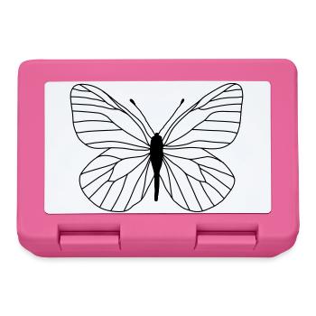 Papillon blanc - Boîte à goûter - rose - Devant
