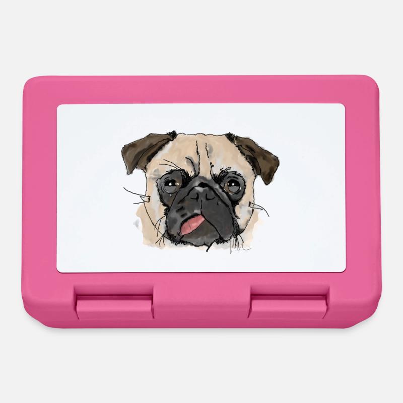 Pug - Lunchbox - pink