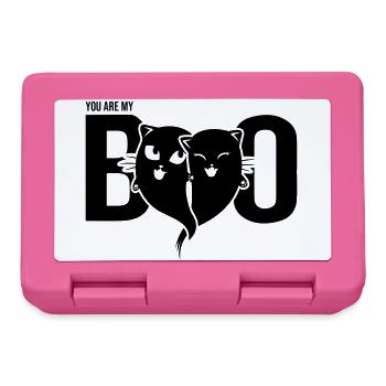 Cat Ghost - You are my boo - Heart - Halloween - Lunchbox - pink - Front