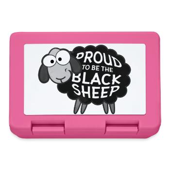 Proud To Be The Black Sheep Lustiges Schaf Außense - Brotdose - Pink - Vorne